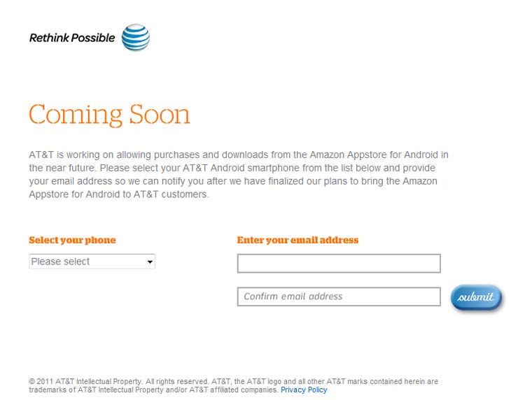 Абоненты AT&T получат доступ к Amazon Appstore