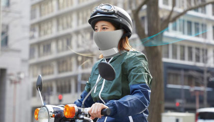 Футуристическая маска AiryTail от Panasonic поможет  очистить воздух