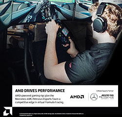 AMD і кіберспортивна команда Mercedes-AMG Petronas стають партнерами, щоб зарядити перевагою високооктановий ігровий процес